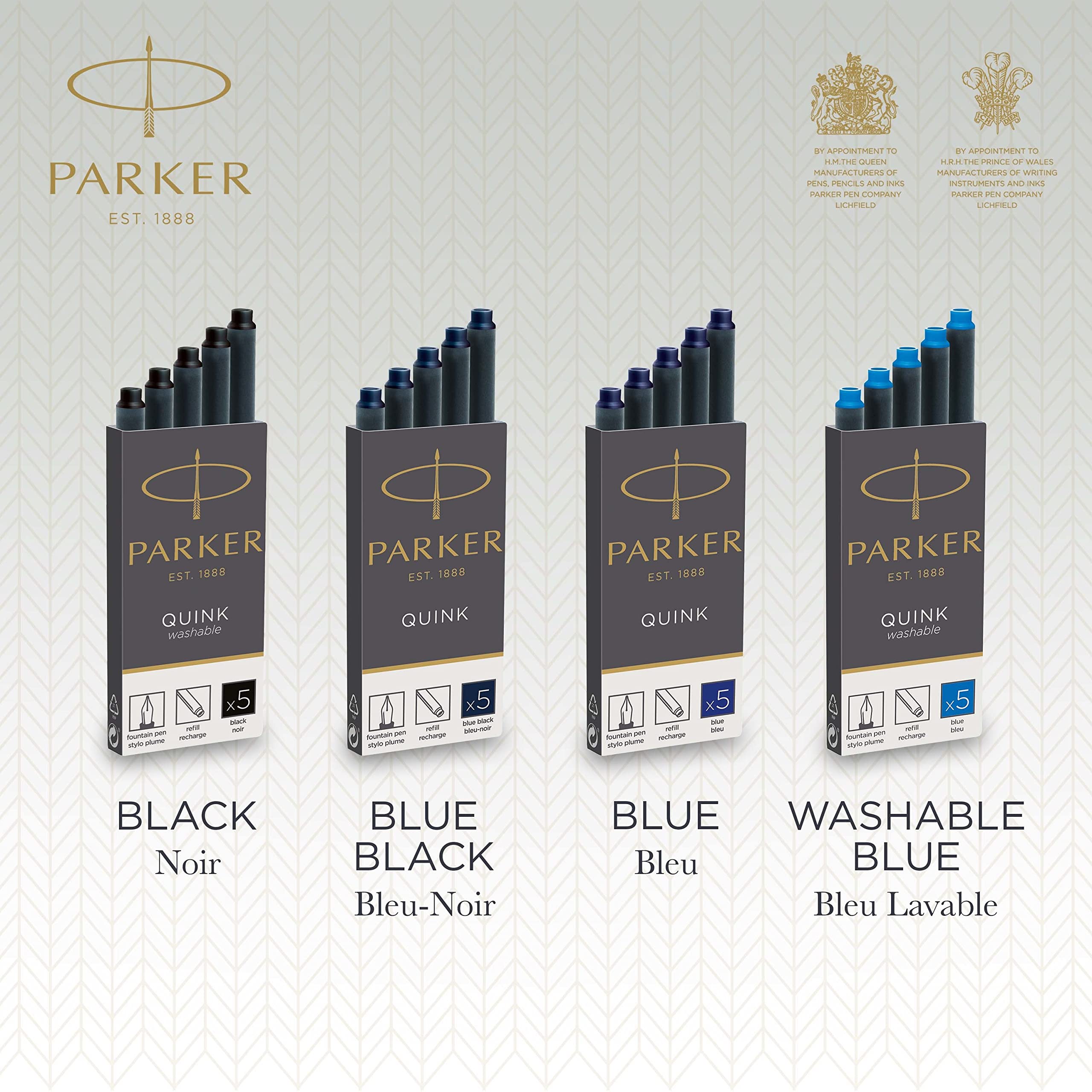 Foto 8 pulgar | Recambio Para Pluma Estilográfica Parker Quink, Paquete De 5 Unidades, Tinta Azul - Venta Internacional.