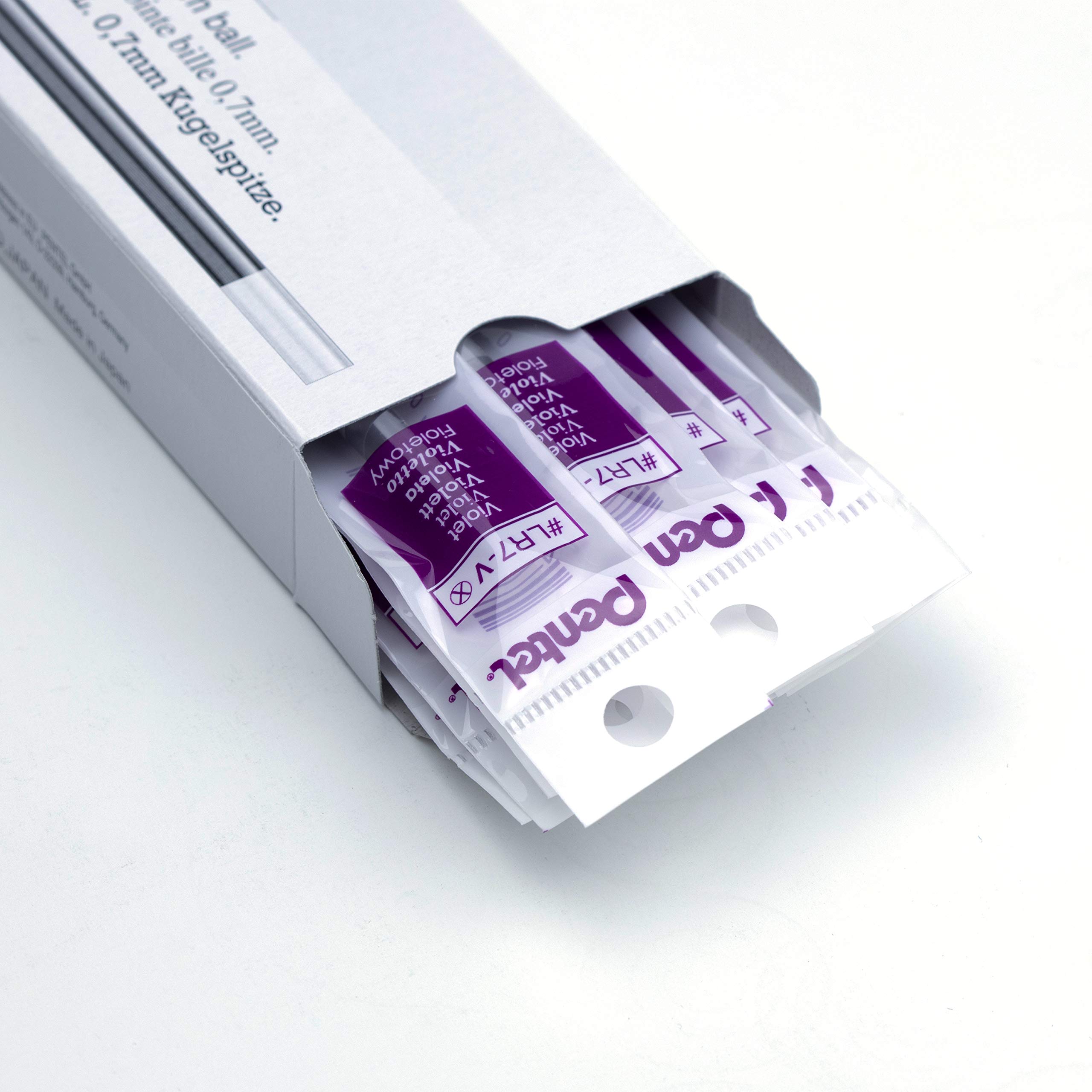 Foto 3 pulgar | Tinta De Recarga Para Bolígrafos De Gel Líquido Energel De 0,7 Mm, Color Violeta, Caja De 12 - Venta Internacional.