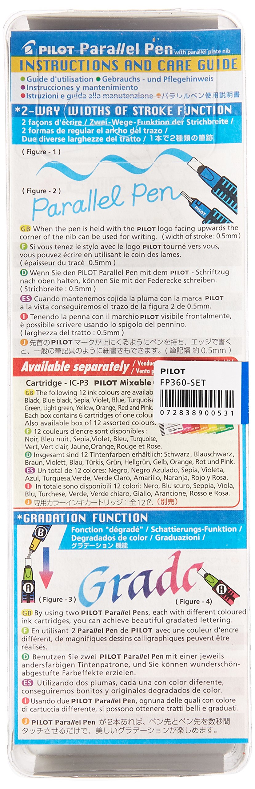 Foto 3 pulgar | Juego De Bolígrafos De Caligrafía Pilot Parallel Con Punta De 6,0 Mm Con Cartuchos De Tinta - Venta Internacional.