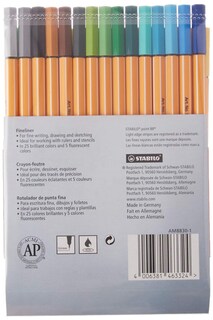 Foto 2 | Cartera Fineliner Stabilo Point 88 De 30 Colores Surtidos - Venta Internacional