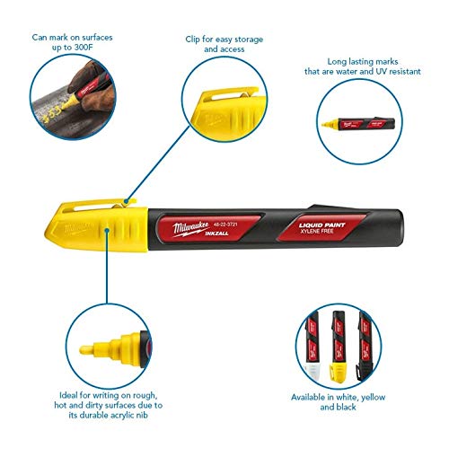 Foto 4 pulgar | Marcador De Pintura Milwaukee Electric Tools Amarillo (48223721) - Venta Internacional.