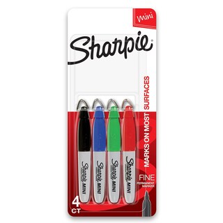 Foto 1 | Rotuladores Permanentes Sharpie Mini Fine Point, 4 Colores - Venta Internacional.