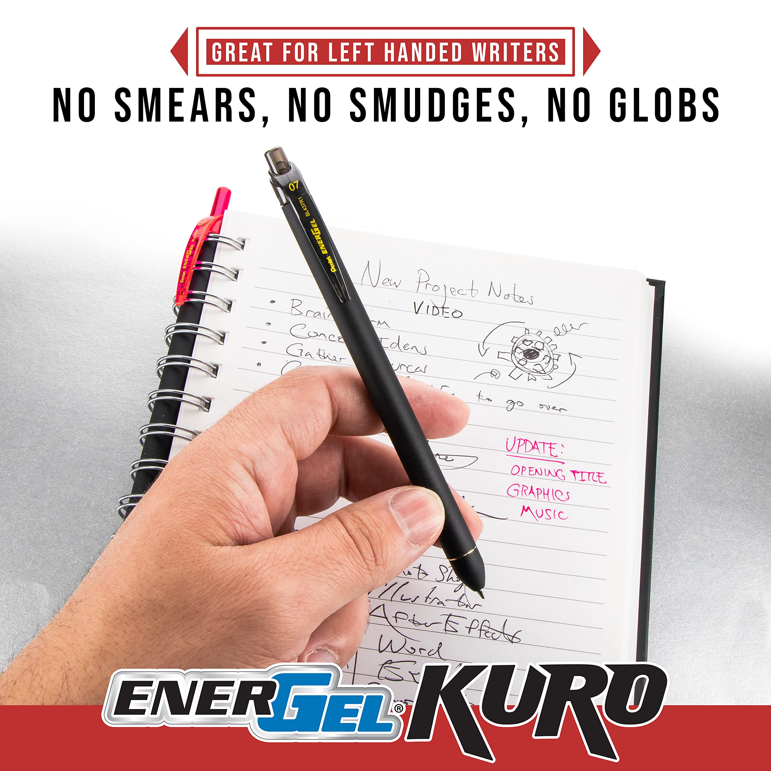 Foto 5 pulgar | Bolígrafo Retráctil Pentel Energel Kuro Shades Of Joy, Paquete De 6 - Venta Internacional.