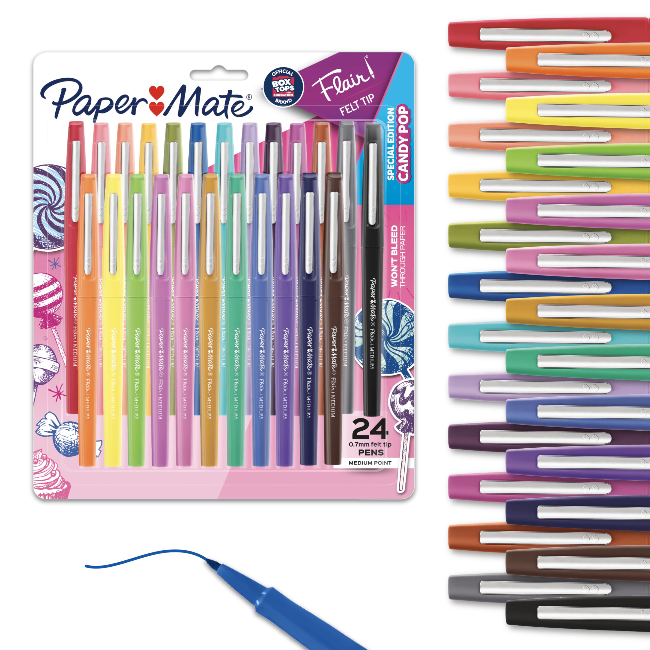 Foto 2 pulgar | Rotuladores Paper Mate Flair Con Punta De Fieltro De 0,7 Mm, Tamaño Mediano, 24 Unidades - Venta Internacional.