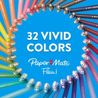 Foto 2 | Rotuladores Paper Mate Flair Con Punta De Fieltro De 0,7 Mm, Tamaño Mediano, 24 Unidades - Venta Internacional.