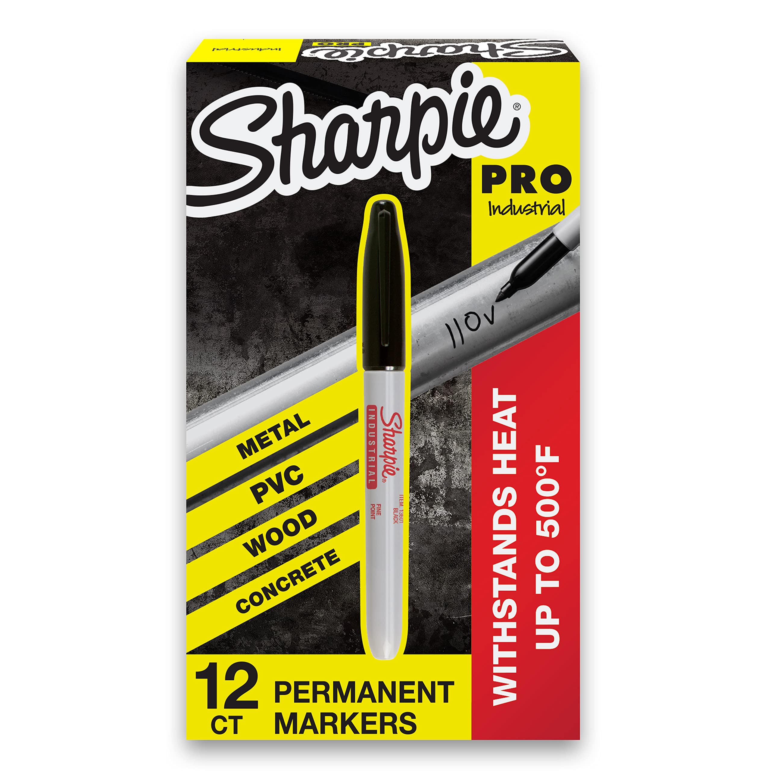 Rotuladores Permanentes Sharpie Industrial Fine Point Black X12 - Venta Internacional.