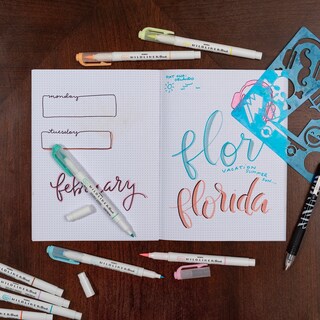 Foto 3 | Rotulador Zebra Pen Mildliner Brush De Doble Punta, 15 Colores - Venta Internacional.