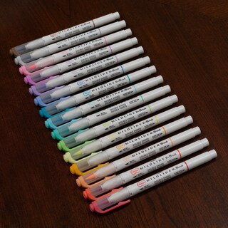 Foto 7 | Rotulador Zebra Pen Mildliner Brush De Doble Punta, 15 Colores - Venta Internacional.