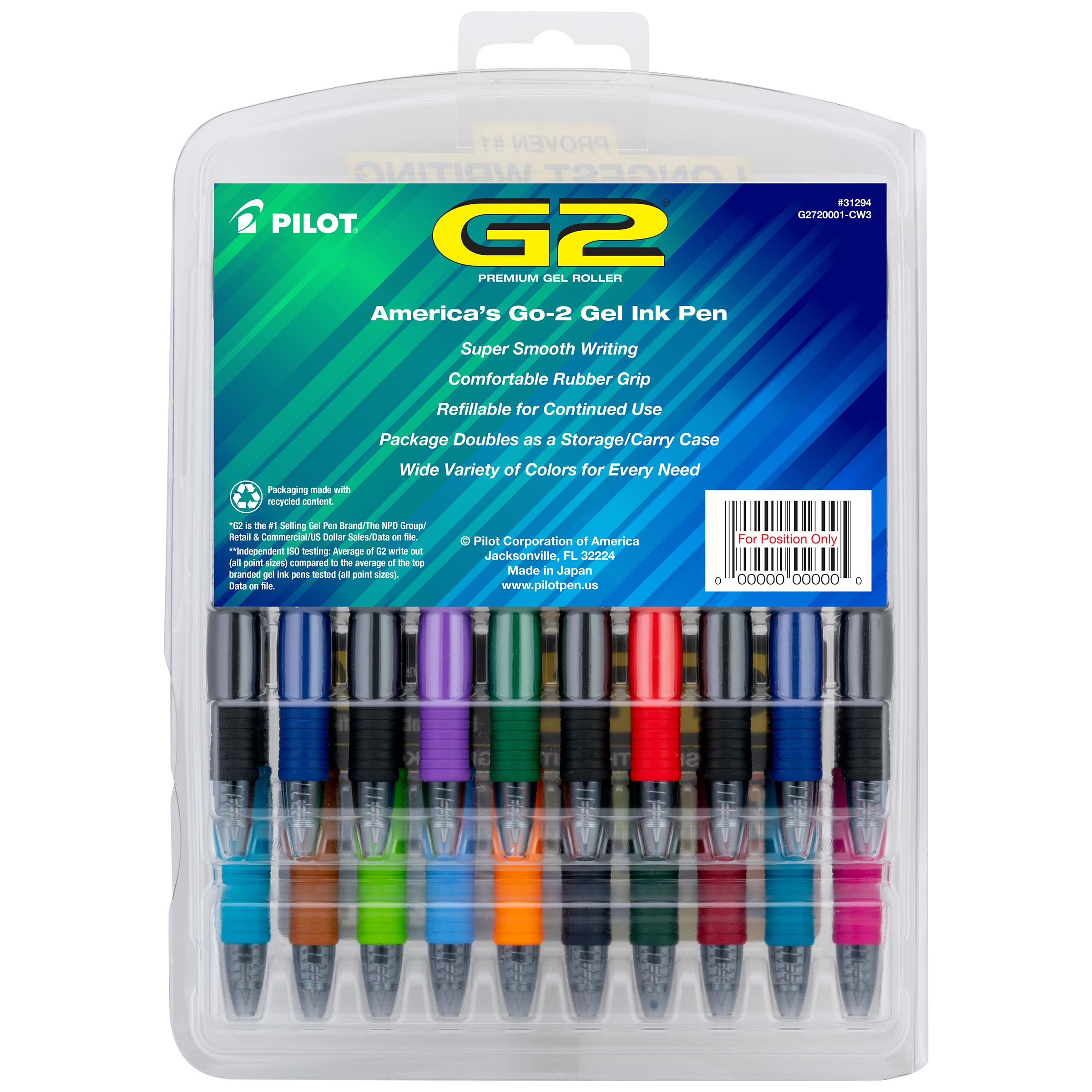 Foto 3 pulgar | Bolígrafos De Gel Pilot G2 Premium De Punta Fina De 0,7 Mm, Paquete De 20 - Venta Internacional.