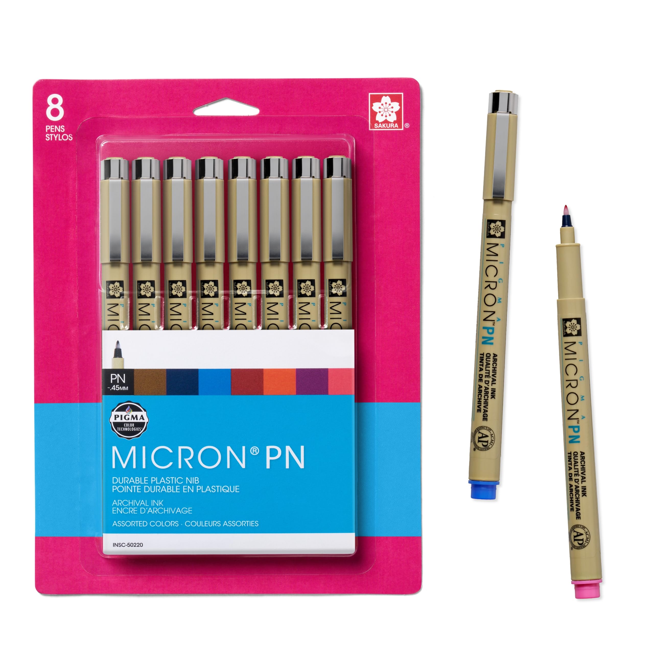 Foto 1 | Bolígrafo Sakura Pigma Micron Con Punta De Plástico De 0,45 Mm, Paquete De 8 - Venta Internacional.