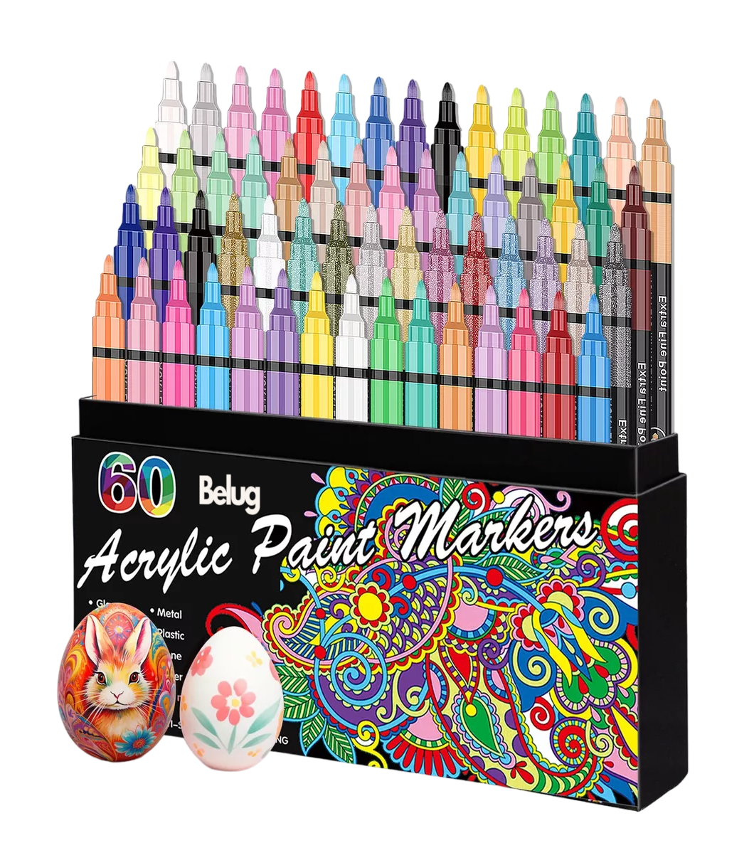 Plumones Punta Pincel Belug Marcador 60 Pzs, Colores