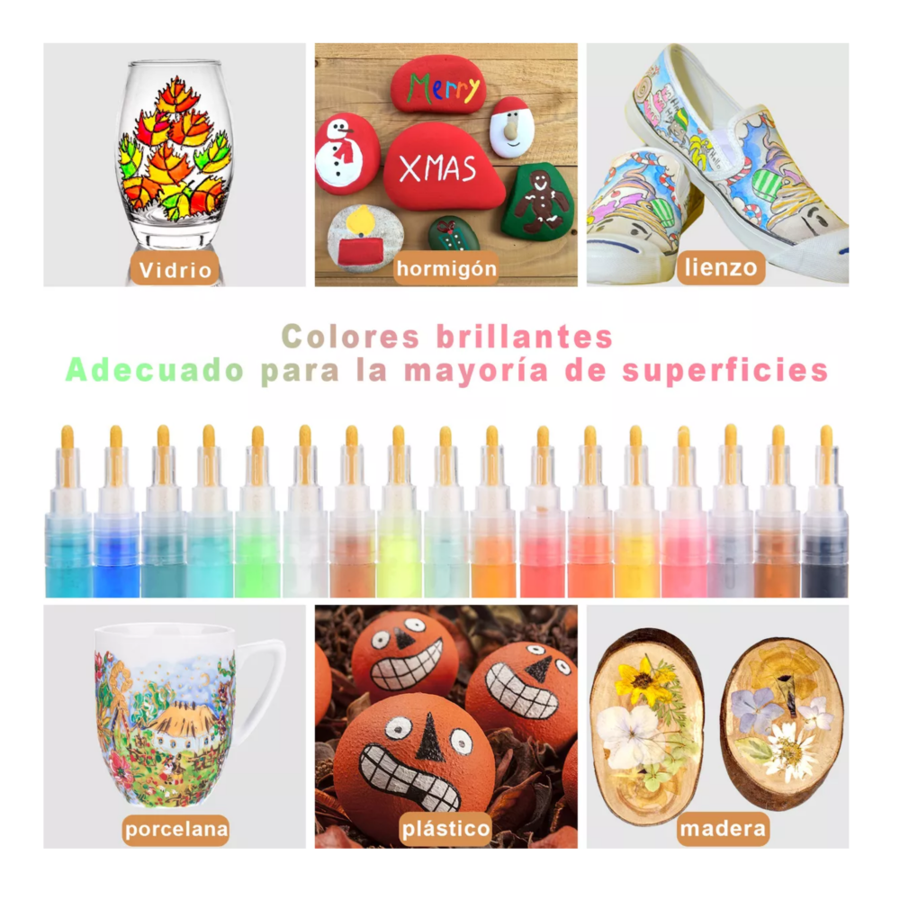 Foto 4 | Plumones Punta Pincel Marcadores Acrílico 72 Pzs,  Belug Colores