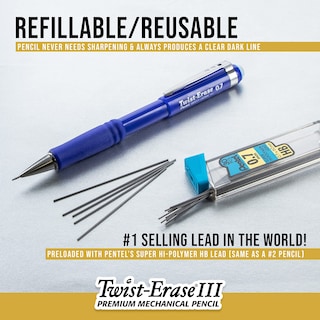 Foto 4 | Lápiz Mecánico Pentel Twist-erase Iii De 0,7 Mm, Paquete De 4 - Venta Internacional.