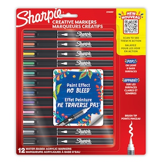 Foto 1 | Brocha Acrílica Con Base De Agua Markers Sharpie Creative, Punta 12 - Venta Internacional.