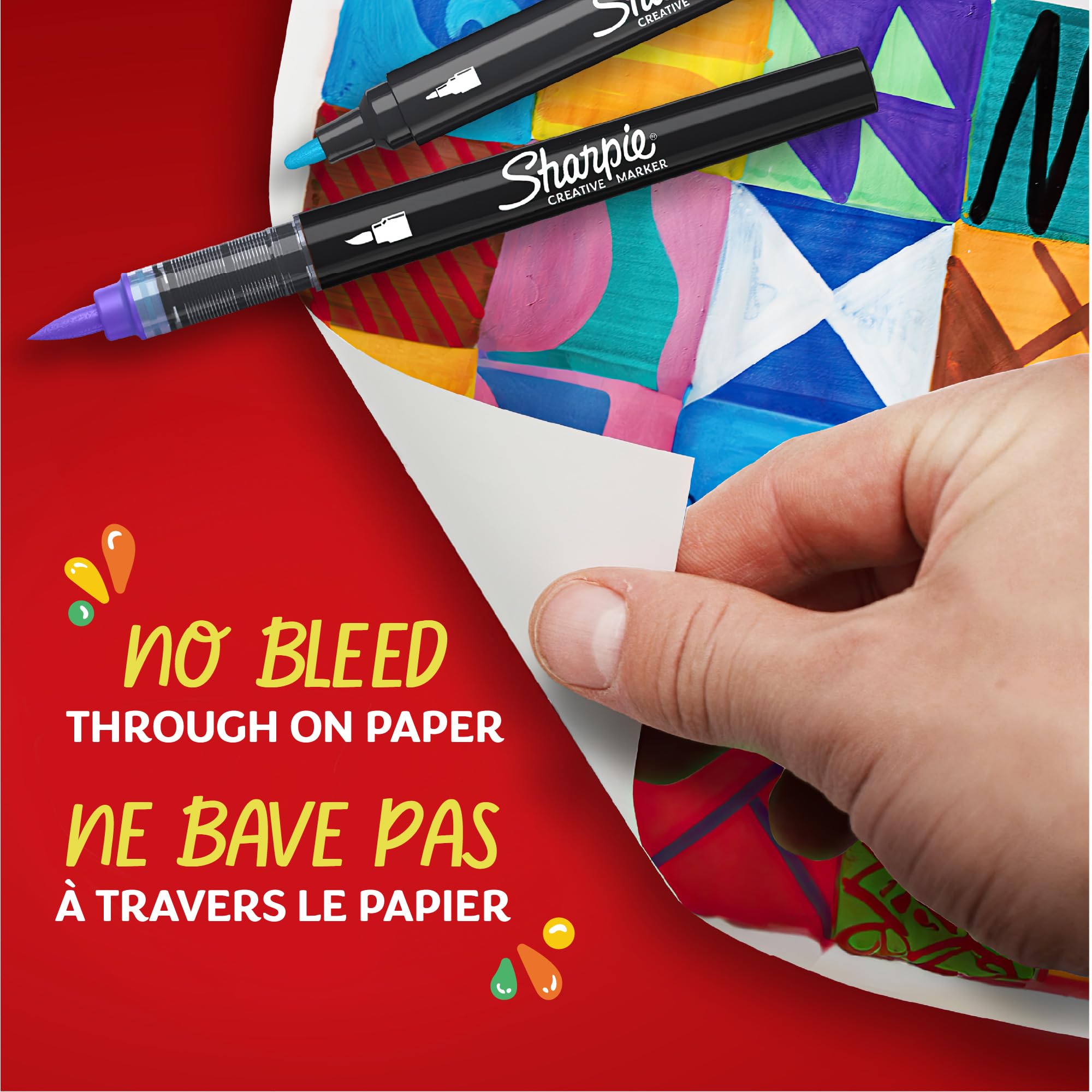 Foto 4 | Brocha Acrílica Con Base De Agua Markers Sharpie Creative, Punta 12 - Venta Internacional.