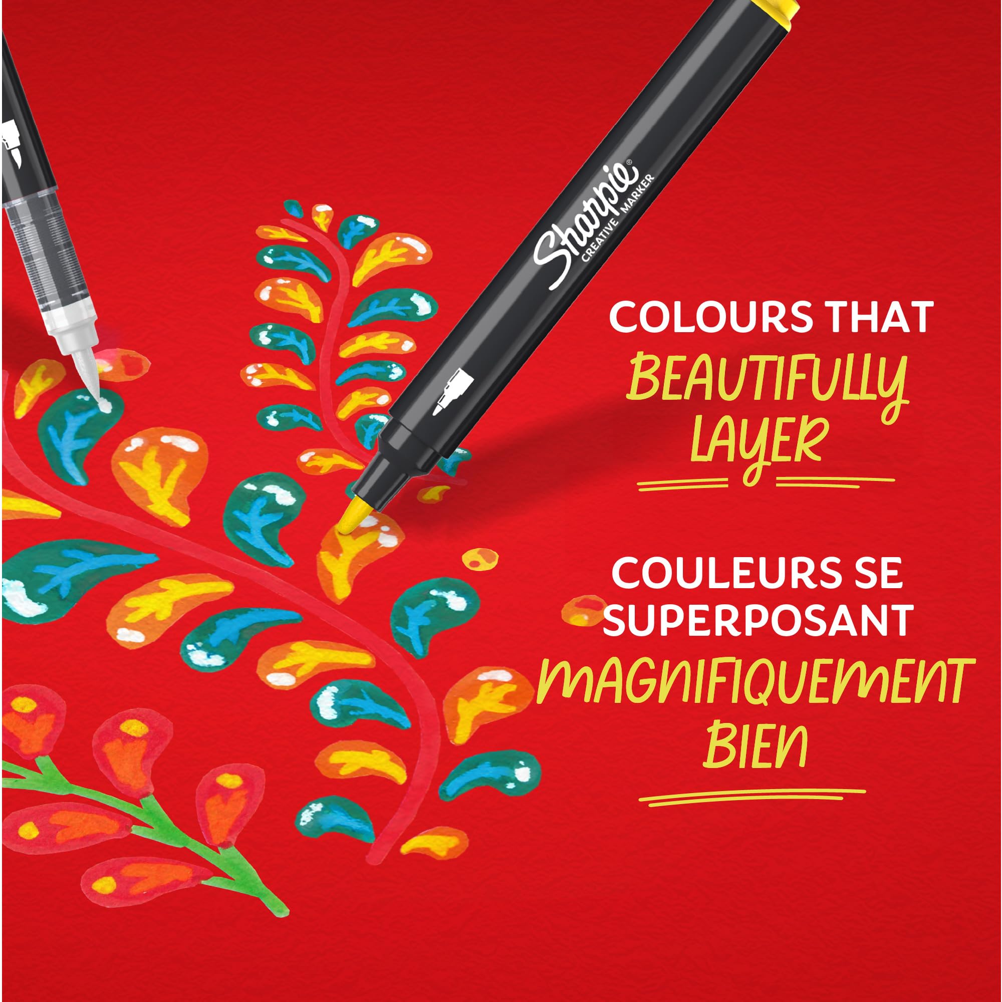 Foto 7 | Brocha Acrílica Con Base De Agua Markers Sharpie Creative, Punta 12 - Venta Internacional.