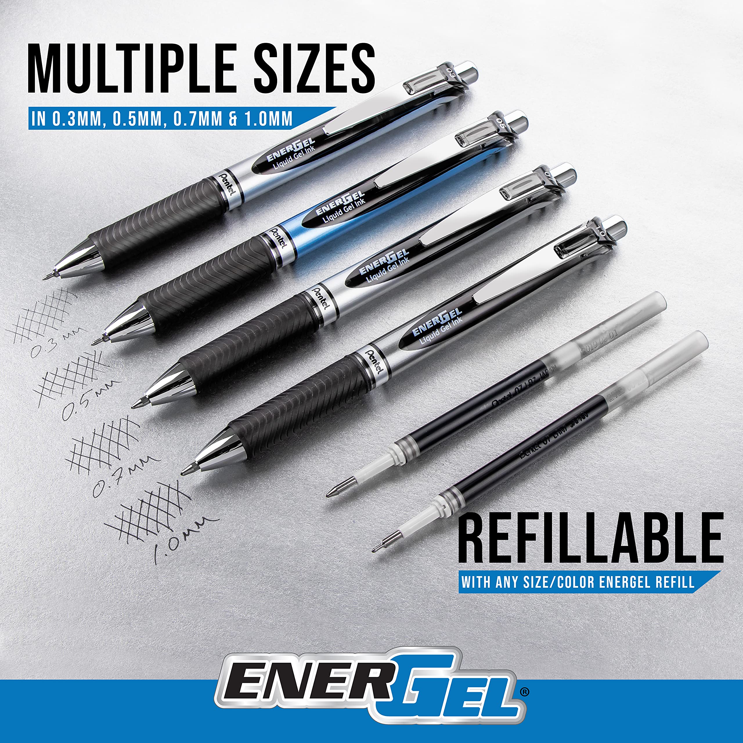 Foto 3 pulgar | Bolígrafo Pentel Energel Rtx De Gel Líquido Retráctil De 0,7 Mm, Paquete De 8 - Venta Internacional.