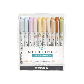Foto 1 | Set De Iluminadores Zebra Pen Mildliner De Doble Punta, Paquete De 10 - Venta Internacional.