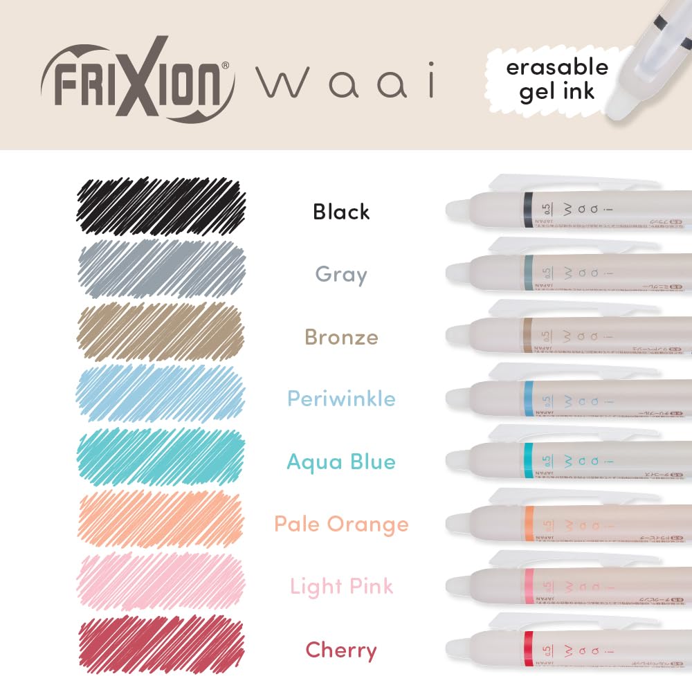 Foto 5 | Bolígrafos De Gel Pilot Frixion Waai De 0,5 Mm Con Punta Extrafina, Paquete De 8 - Venta Internacional.