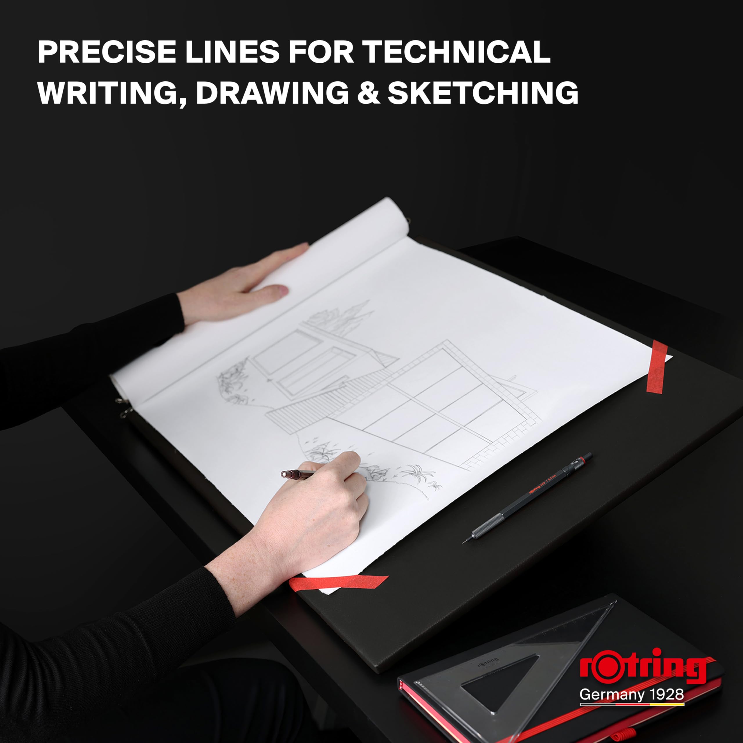 Foto 4 pulgar | Lápiz Mecánico Rotring 600 De 0,7 Mm Con Cuerpo Totalmente Metálico, Color Plateado - Venta Internacional.