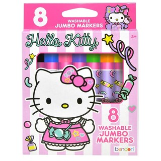 Foto 1 | Marcadores Gigantes Lavables Bendon Hello Kitty, 8 Unidades - Venta Internacional.