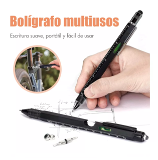 Foto 4 | Pluma Ingeniero Bolígrafo Lab.g Multiherramienta 9 En1 Negro