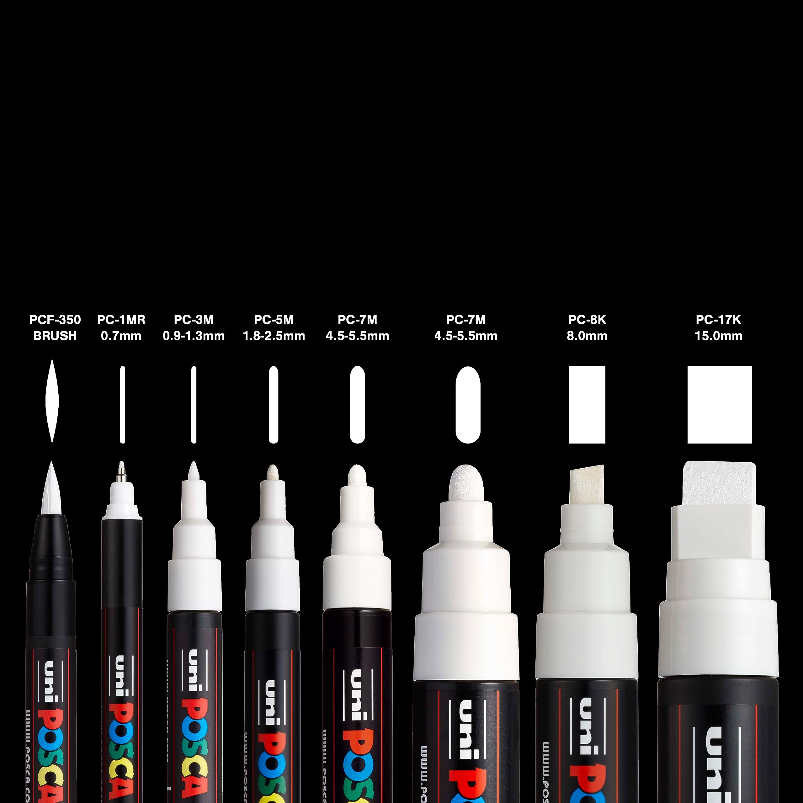 Foto 3 pulgar | Juego De Rotuladores De Pintura Acrílica Uni Posca De 8 Puntas, Color Blanco, No Tóxico - Venta Internacional.