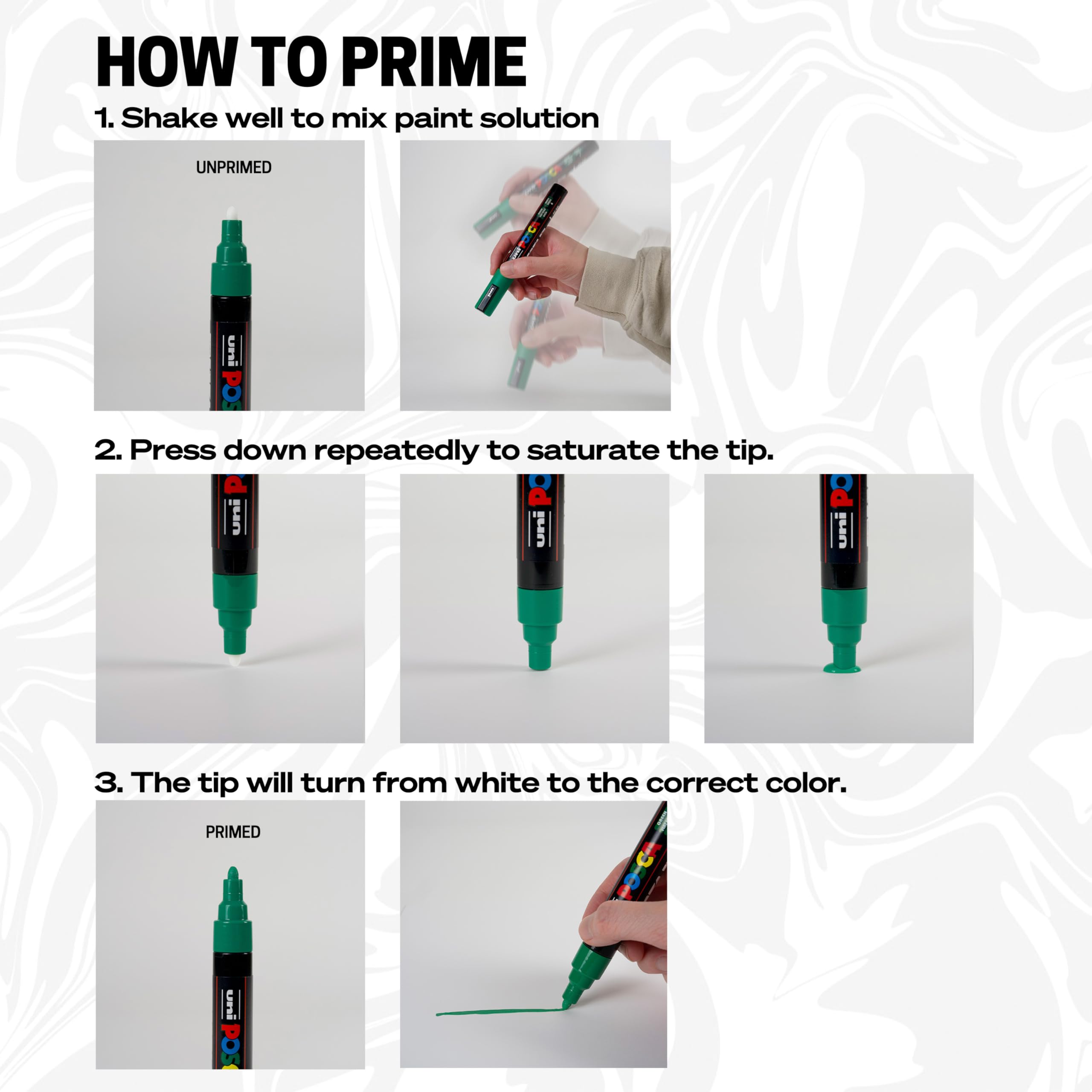 Foto 7 | Juego De Rotuladores De Pintura Acrílica Uni Posca De 8 Puntas, Color Blanco, No Tóxico - Venta Internacional.