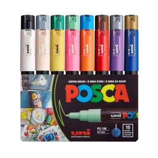Foto 1 | Marcadores De Pintura Posca 16, Material De Arte Para Pintura Rupestre Sobre Tela - Venta Internacional.