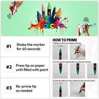 Foto 5 | Marcadores De Pintura Posca 16, Material De Arte Para Pintura Rupestre Sobre Tela - Venta Internacional.