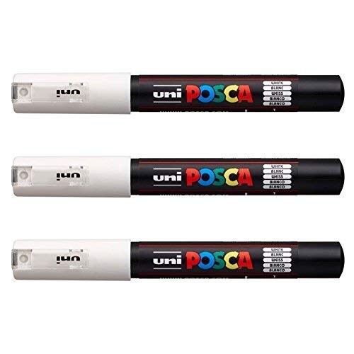Rotulador Uni-ball Posca Pc-1m Blanco A Base De Agua [paquete De 3] - Venta Internacional.
