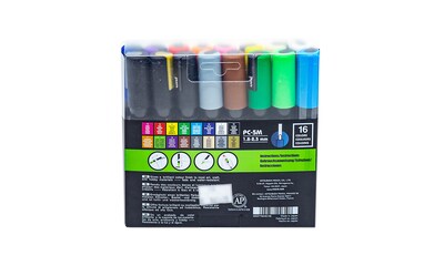 Foto 2 | Rotulador Posca Pc-5m Extrafino De 1,8-2,5 Mm, 16 Colores - Venta Internacional.
