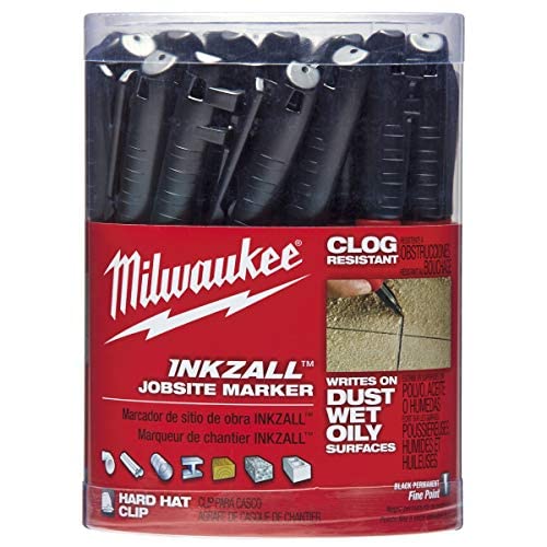 Foto 2 pulgar | Marcador Milwaukee Inkzall De Tinta Negra De Punta Fina (paquete De 36) - Venta Internacional.