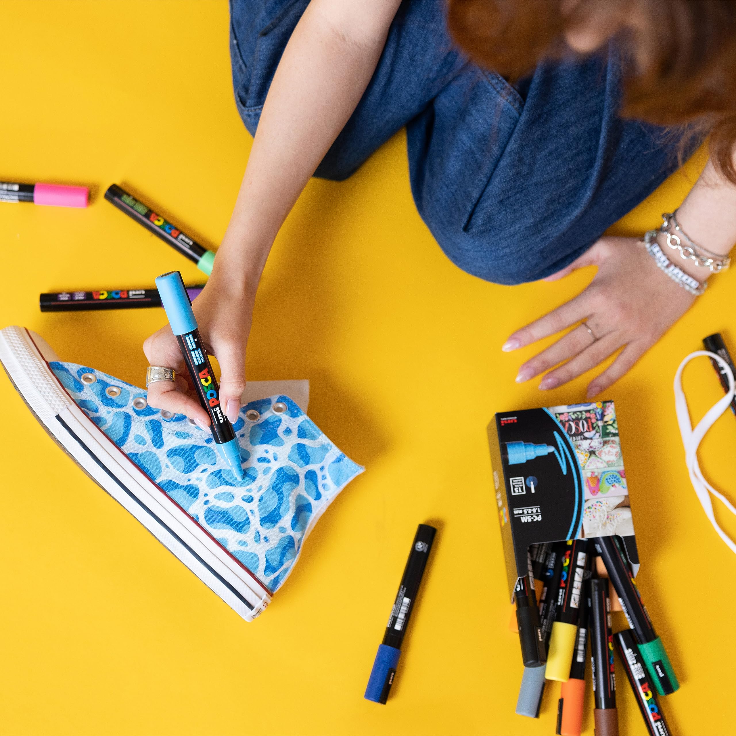 Foto 5 | Marcador Posca 8k Azul Claro Para Material De Arte Y Material Escolar - Venta Internacional.