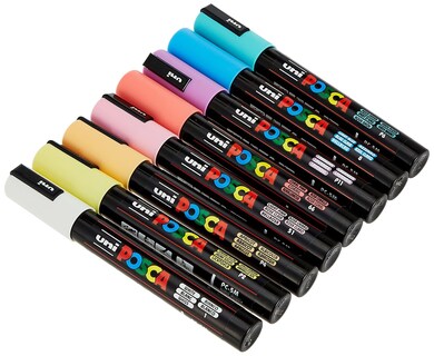 Foto 2 | Set De Rotuladores Posca Medium Point De 8 Colores Suaves - Venta Internacional.