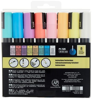 Foto 3 | Set De Rotuladores Posca Medium Point De 8 Colores Suaves - Venta Internacional.