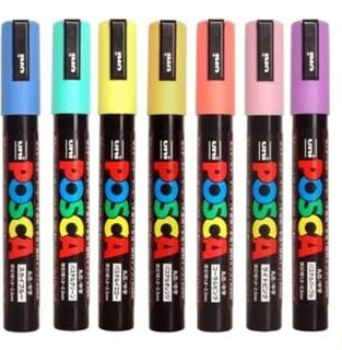 Foto 4 | Set De Rotuladores Posca Medium Point De 8 Colores Suaves - Venta Internacional.