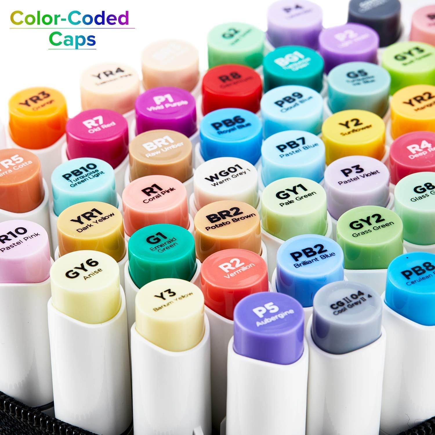 Foto 6 pulgar | Marcadores De Alcohol Ohuhu Con Punta De Pincel, Punta Doble, 48 Colores - Venta Internacional.