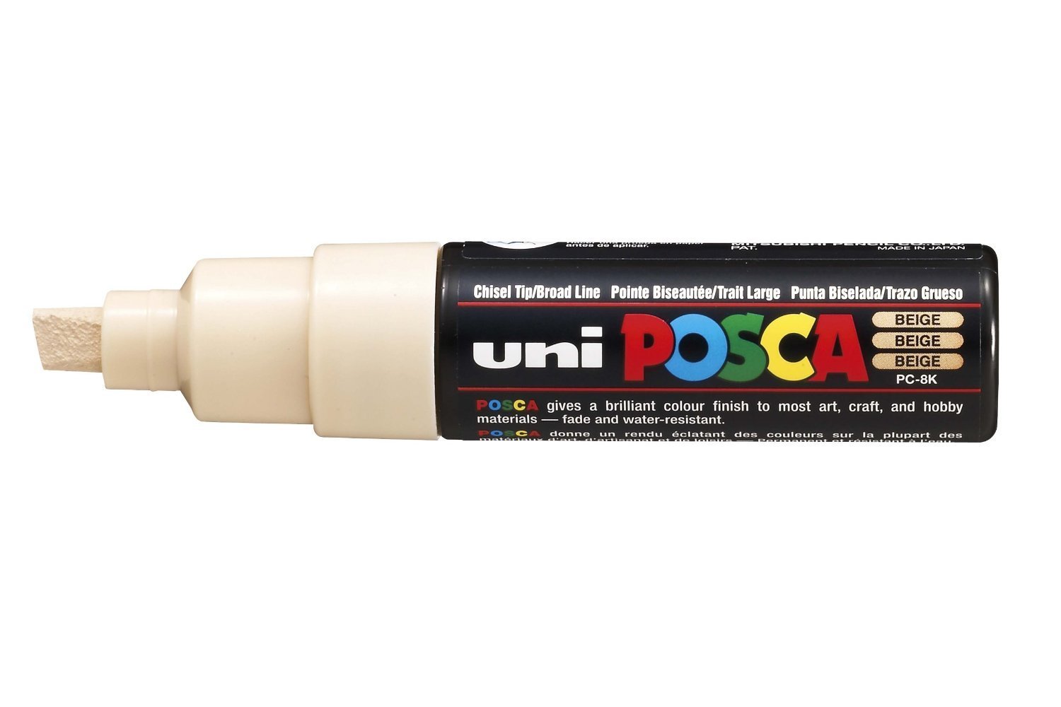 Rotulador Uni Posca Pc-8k Con Punta Cincelada, Color Beige (paquete De 6) - Venta Internacional.