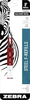 Foto 1 | Recambio Para Bolígrafo Zebra F-series, Acero Inoxidable, Punta Fina, Color Rojo, 0,7 Mm - Venta Internacional.