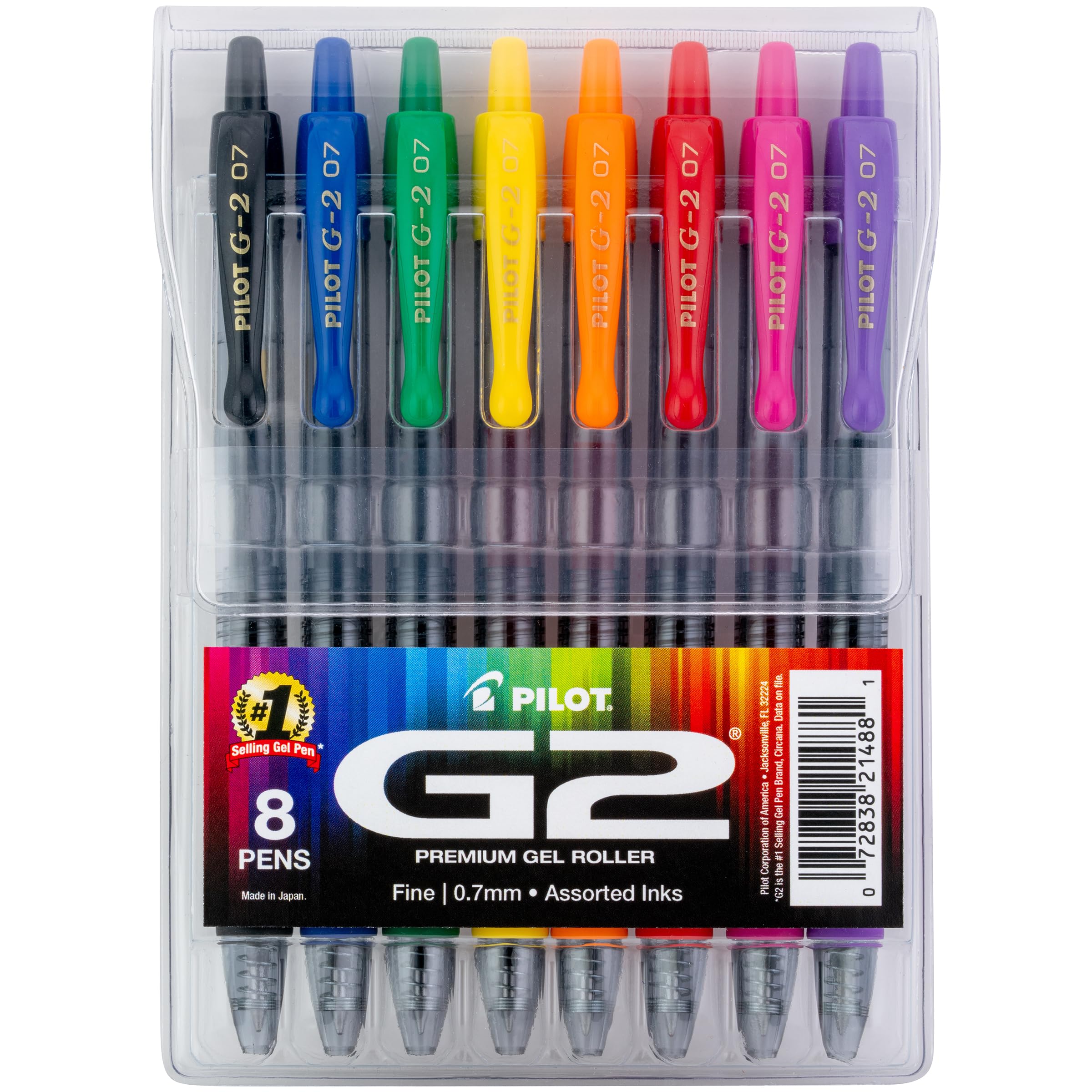 Foto 2 pulgar | Bolígrafos De Gel Pilot G2 Premium G2 Rainbow Colors 0,7 Mm 8p - Venta Internacional.