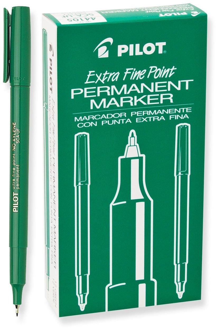 Foto 2 pulgar | Rotuladores Permanentes Pilot Con Punta Extra Fina, Tinta Verde, 12 Unidades - Venta Internacional.