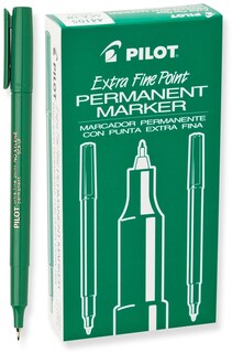 Foto 1 | Rotuladores Permanentes Pilot Con Punta Extra Fina, Tinta Verde, 12 Unidades - Venta Internacional.