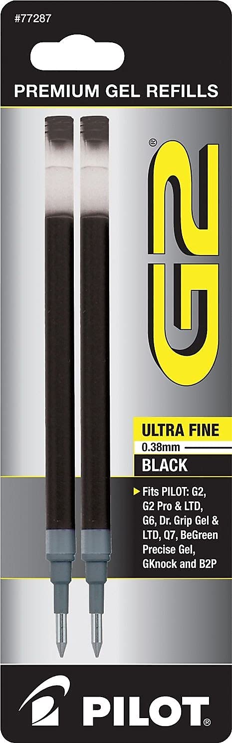 Foto 2 pulgar | Recargas Pilot G2 De Tinta De Gel Ultrafina De Punta Ultrafina De 0,38 Mm, Color Negro, X2 - Venta Internacional.