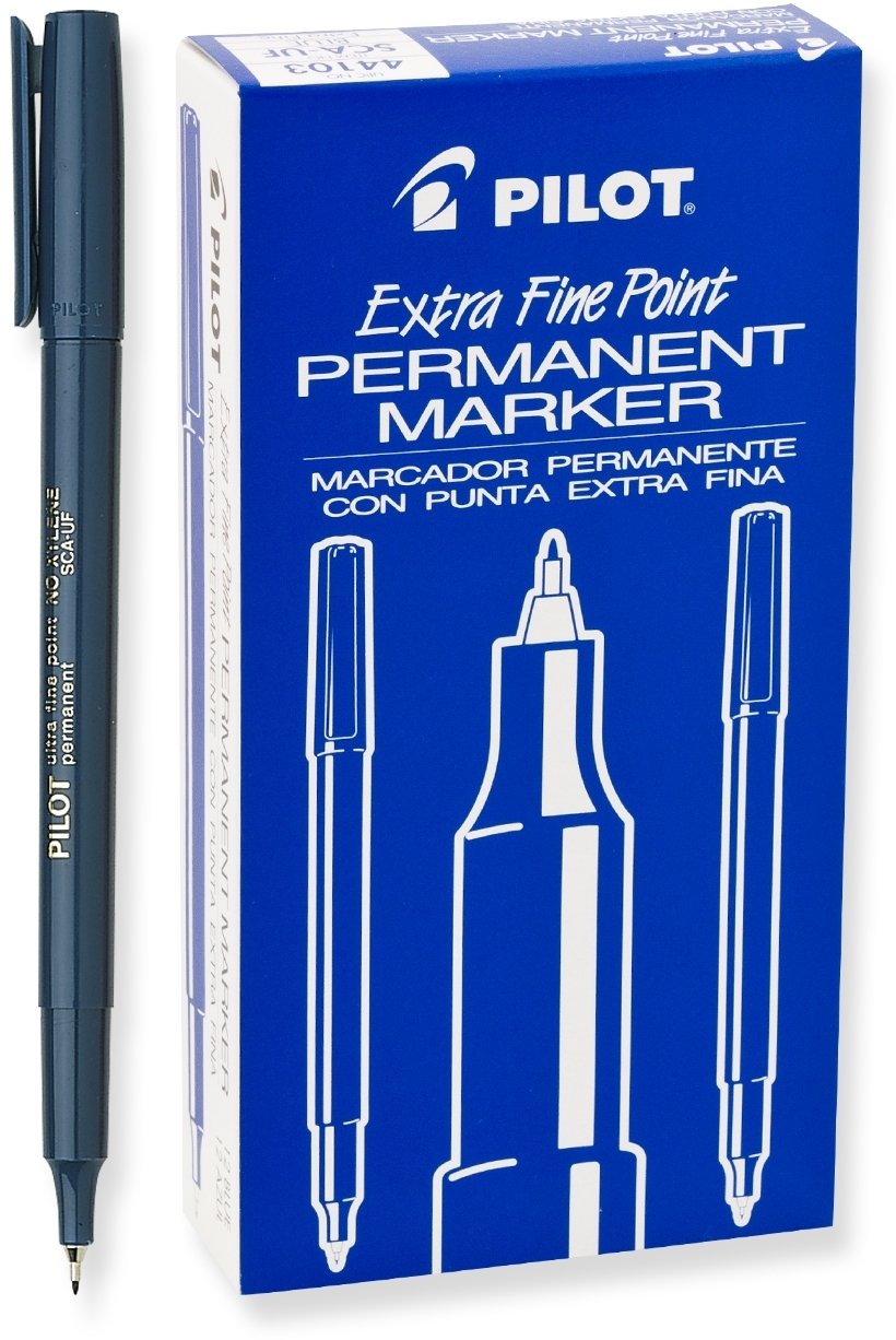Foto 2 pulgar | Rotuladores Permanentes Pilot De Tinta Azul De Punta Extra Fina, Paquete De 12 - Venta Internacional.