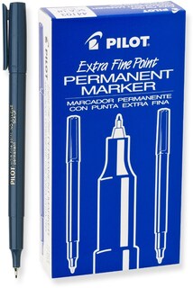 Foto 1 | Rotuladores Permanentes Pilot De Tinta Azul De Punta Extra Fina, Paquete De 12 - Venta Internacional.