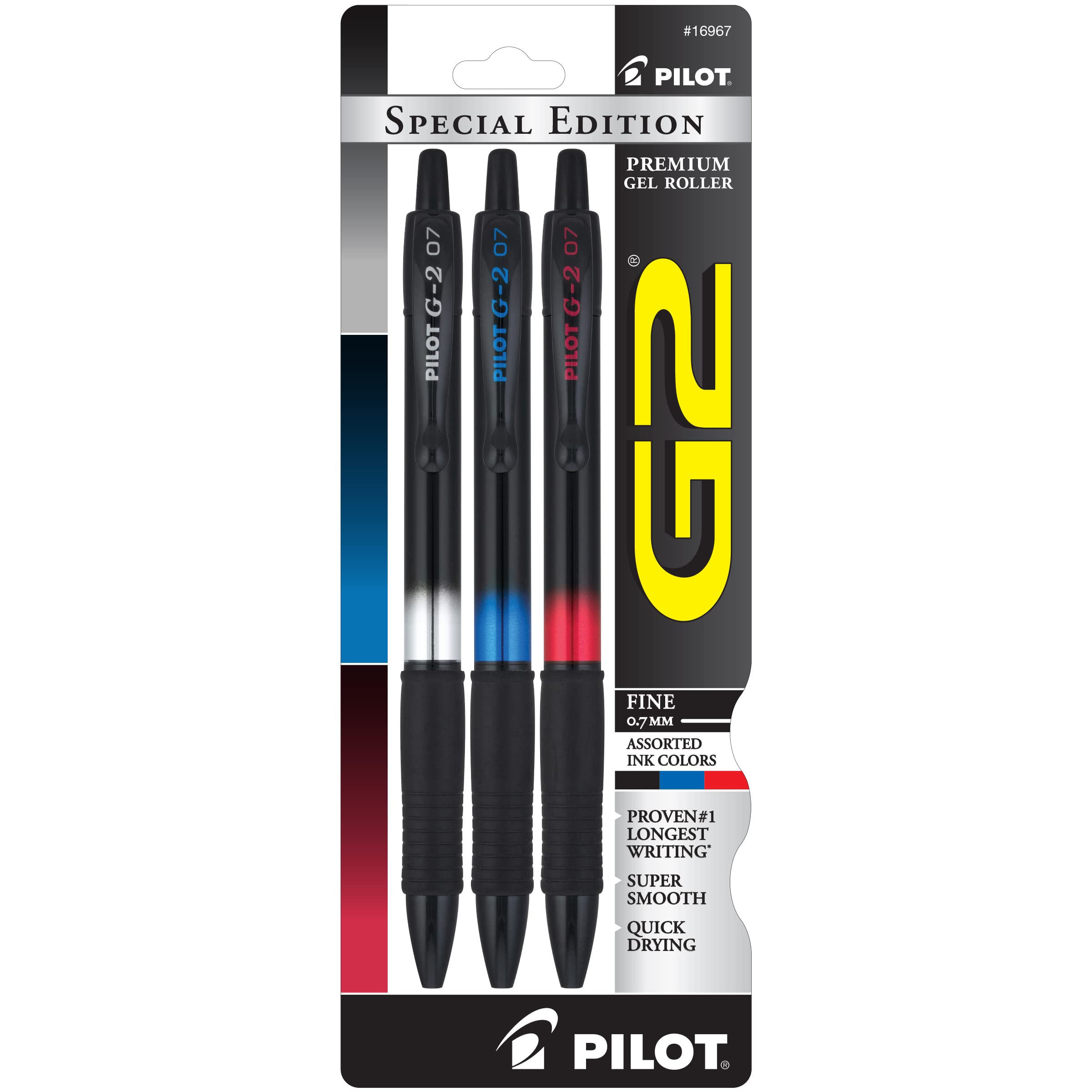 Foto 2 pulgar | Bolígrafos De Gel Pilot G2, Edición Especial, Punta Fina, 0,7 Mm, Paquete De 3 - Venta Internacional.