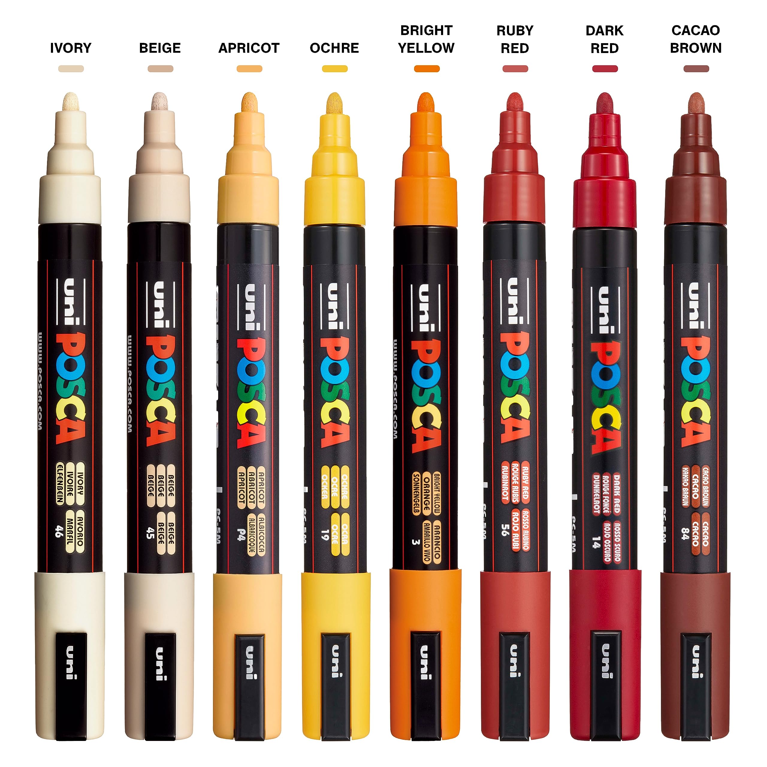 Foto 3 pulgar | Juego De Rotuladores Posca Para Pintura Acrílica, Tonos Cálidos - Venta Internacional.