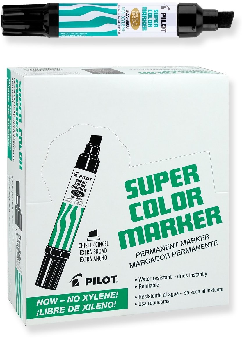 Foto 2 pulgar | Rotuladores Permanentes Pilot Super Color Jumbo, 12 Unidades, Tinta Negra - Venta Internacional.