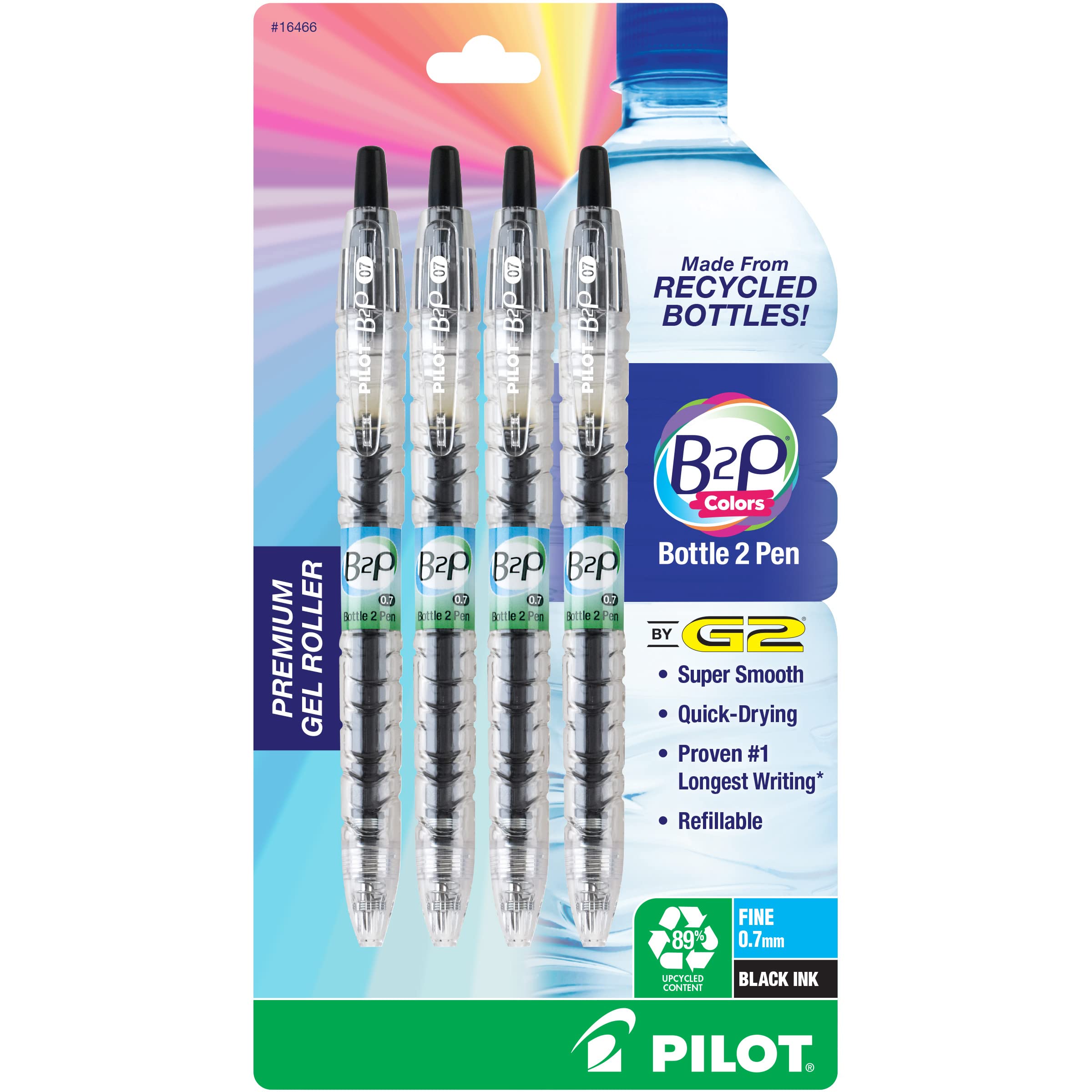 Foto 2 pulgar | Bolígrafo Gel Roller Pen Pilot B2p en Botella Recargables 4 Piezas- Venta Internacional